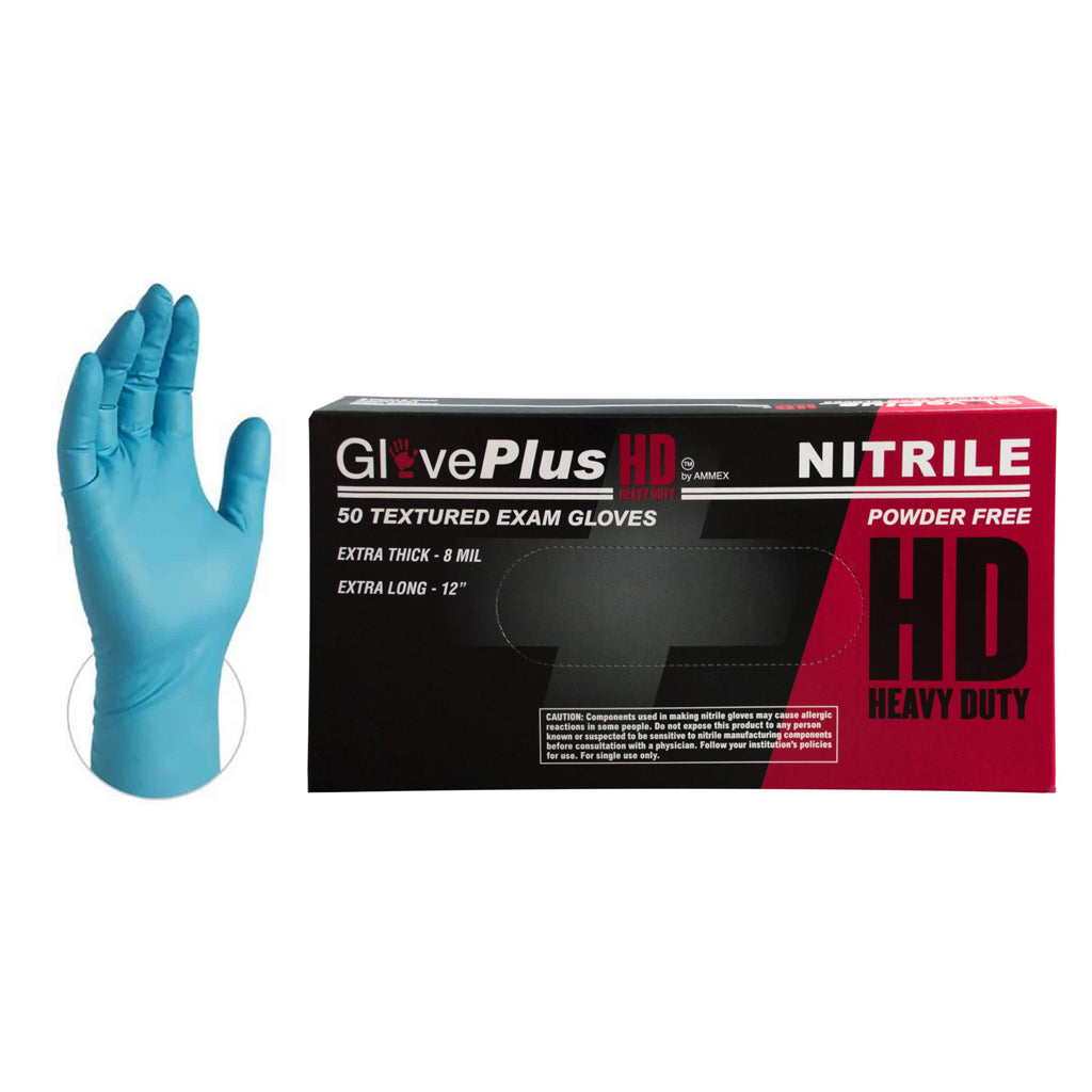 GLOVES, GLOVEPLUS HD HEAVY DUTY NITRILE