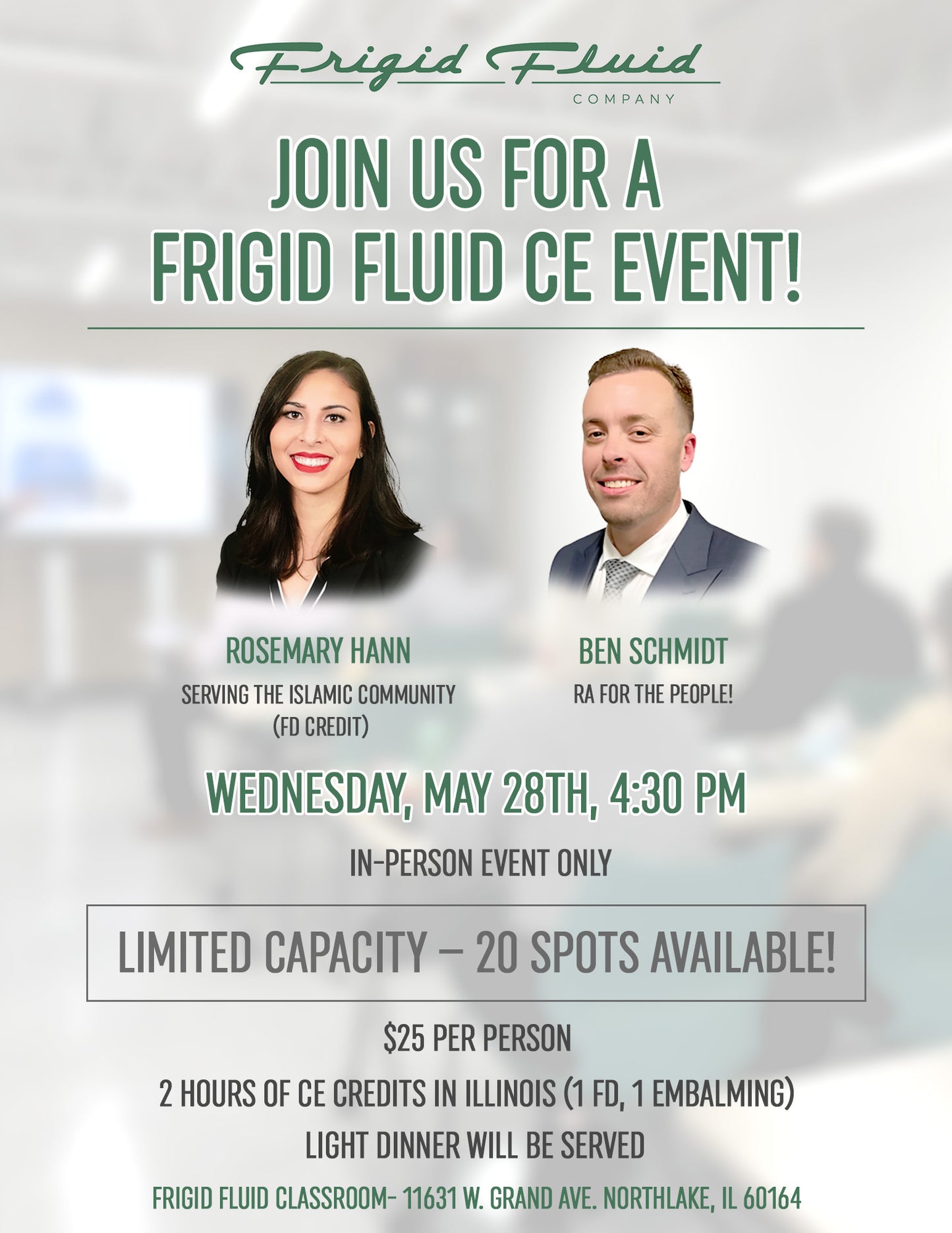 Frigid Fluid Continuing Education (CE) Event