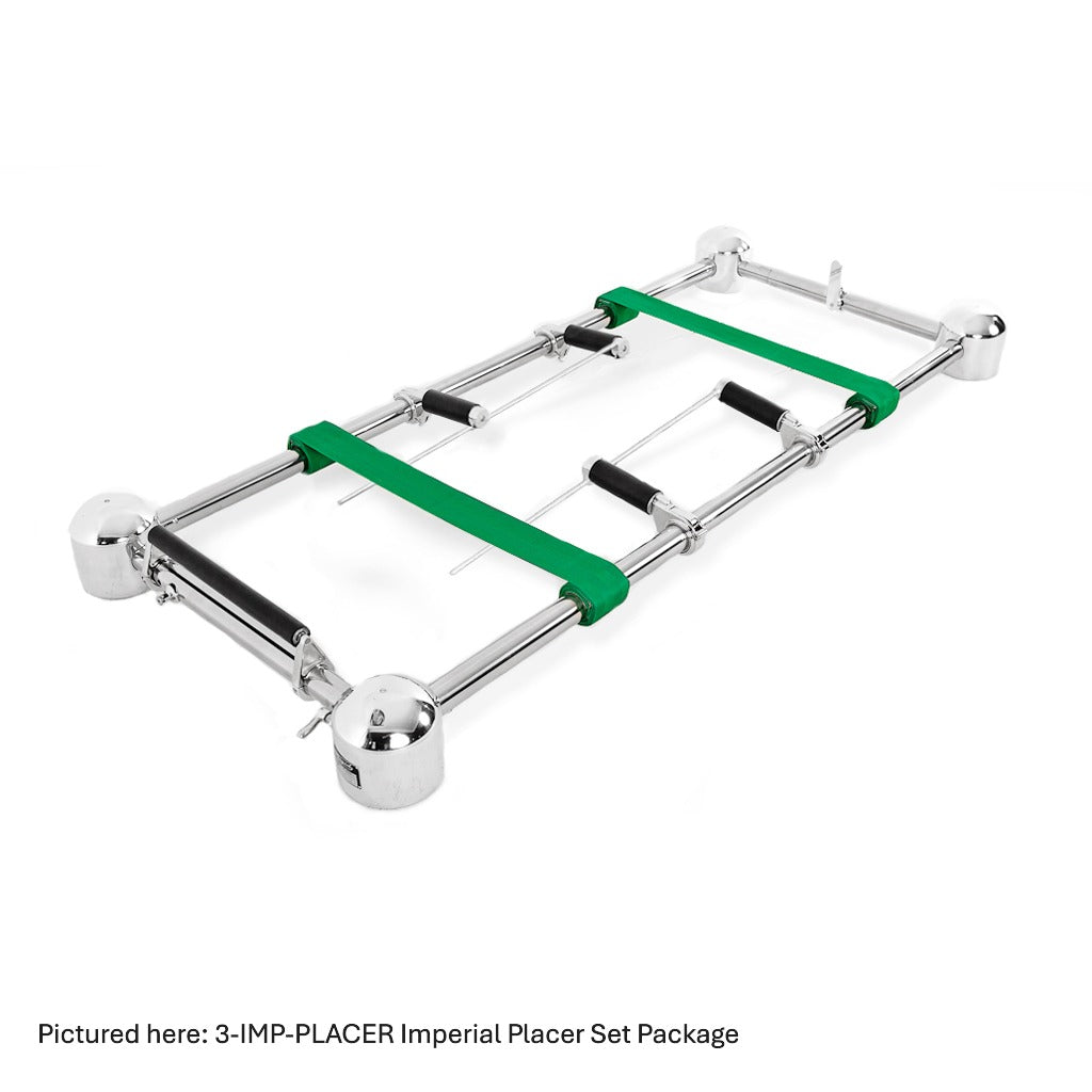A Stainless Steel Frigid Imperial Casket lowering Device with placer set package
